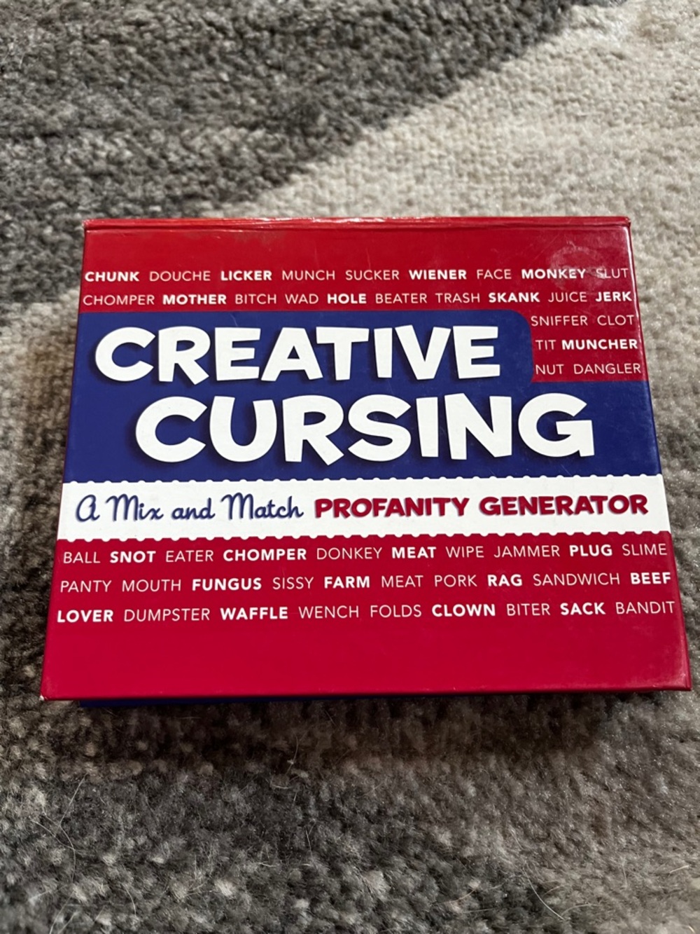 Creative Cursing Mix-and-Match Profanity Generator - Red & Blue